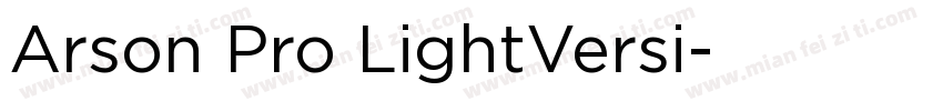 Arson Pro LightVersi字体转换